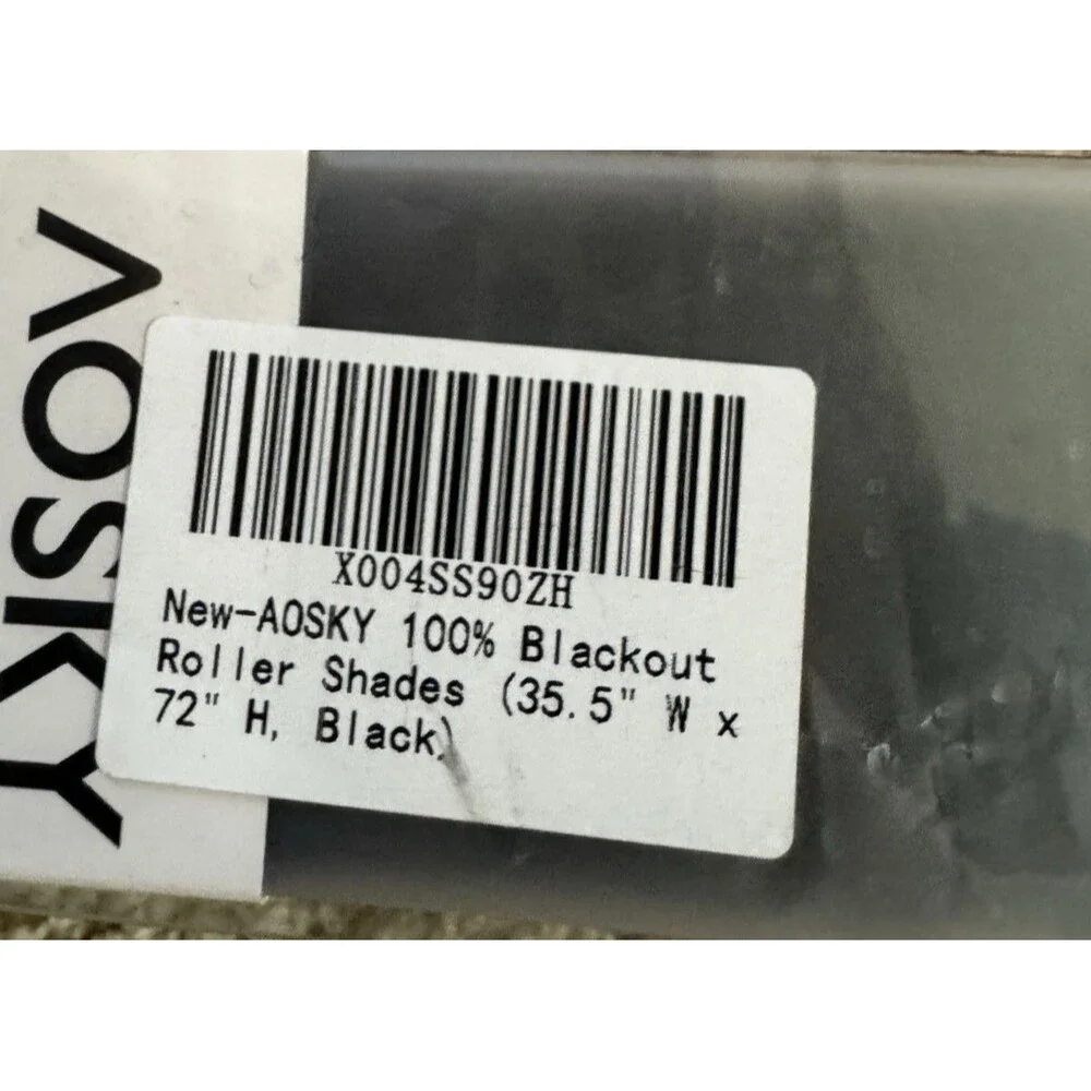 AOSKY Cordless roller blind Blackout roller shade 33.5” x 72